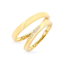 Cặp nhẫn cưới vàng 18k pnj sánh duyên 00027-00028 | pnj.com.vn