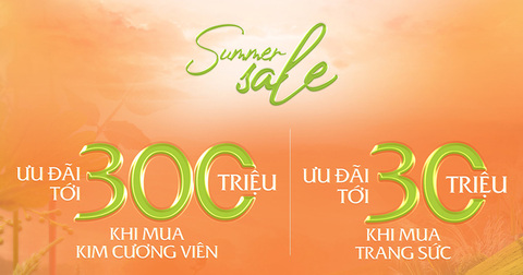 Summer Sale: Tận hưởng ưu đãi nhân đôi khi mua Trang sức DOJI